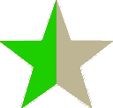 green half yellow star kopia